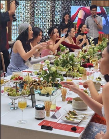 Guests enjoying a curated matcha tasting